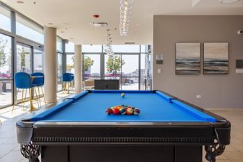Pool in game room